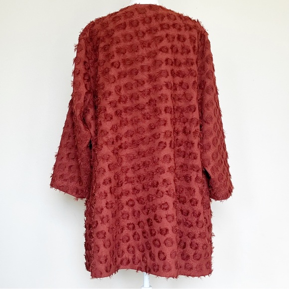 Dennis By Dennis Basso | Diagonal Clipped Jacquard Topper Jacket | Size 2X - Picture 3 of 15